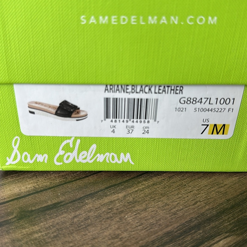 Sam Edelman Black Sandals Sleek Design - Picture 2 of 6